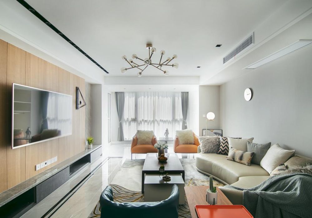 浦东凯佳尊品国际149平米平轻奢风格三室户装修效果图