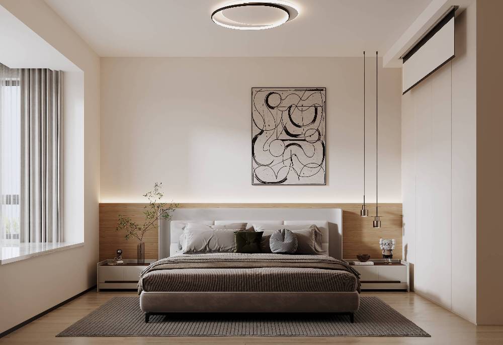 松江区玉树公寓85平现代简约风格两室户装修效果图
