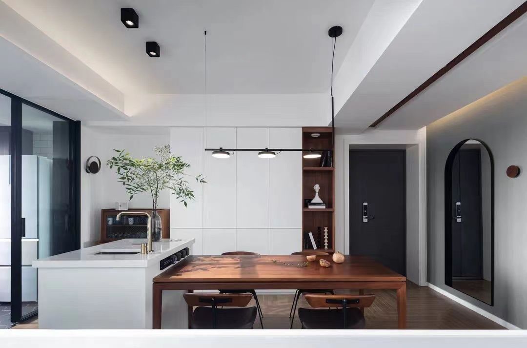 松江区信达蓝尊105平米平现代简约风格两室户装修效果图
