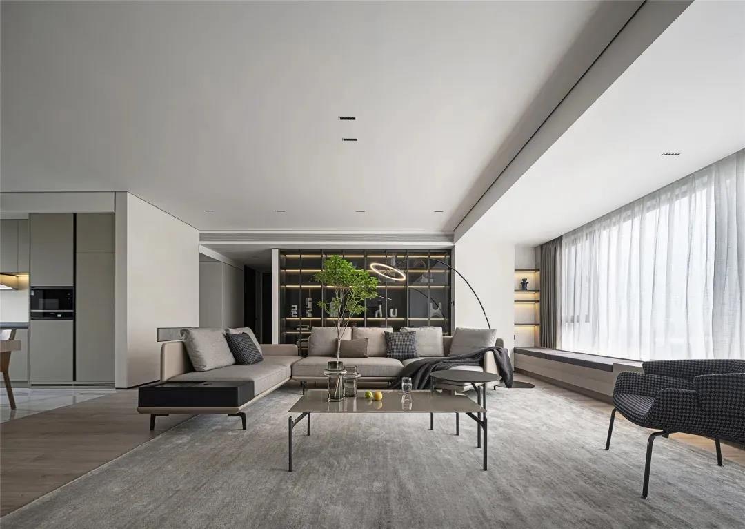 宝山区中环国际公寓210平轻奢风格三室户装修效果图