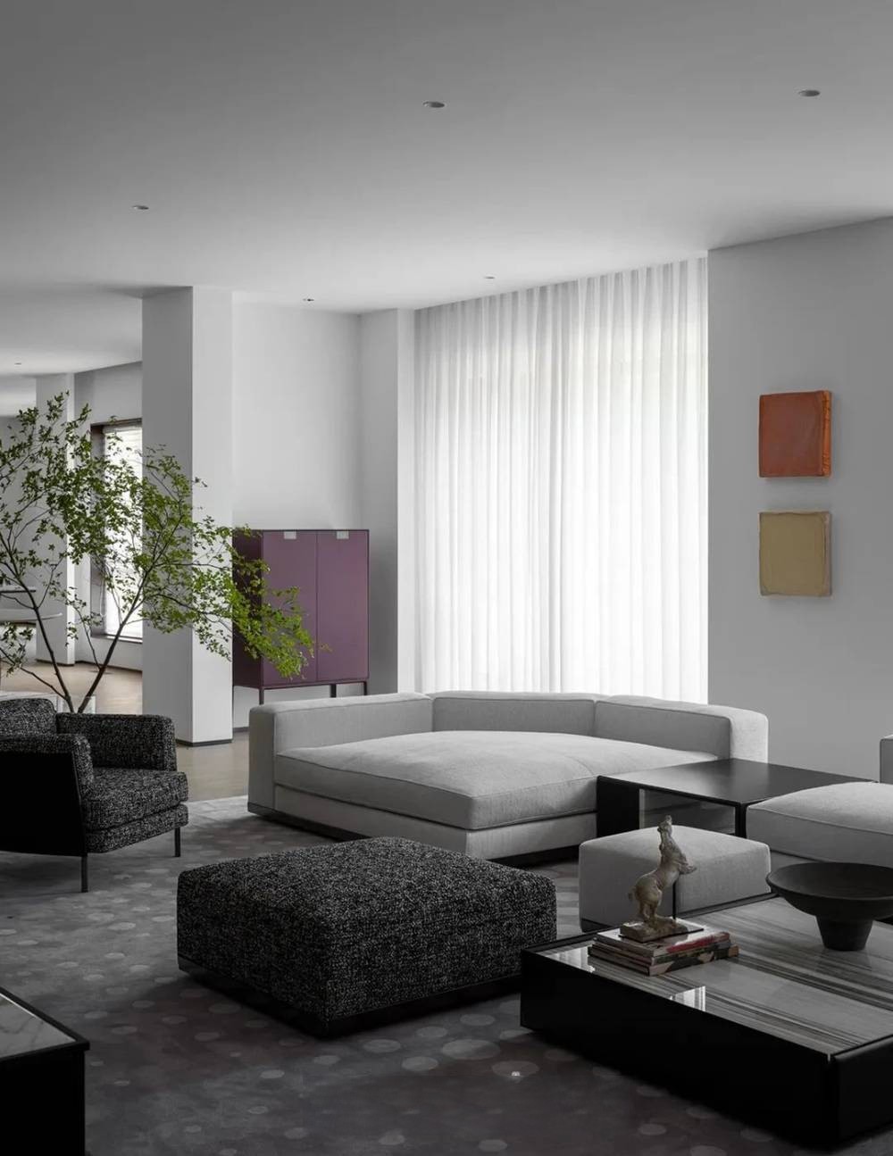 杭州中外公寓200平现代简约风格四室户装修效果图