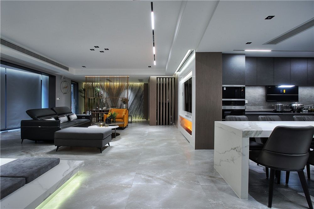 浦东新区阳光国际公寓177平现代简约风格四室户装修效果图