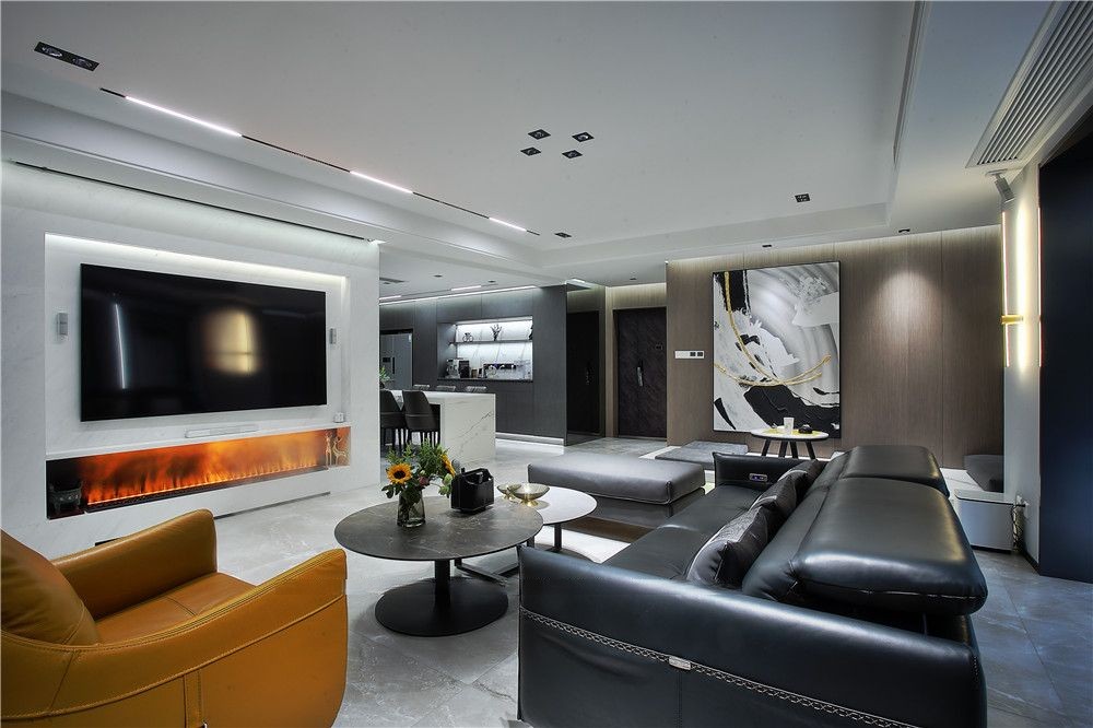 浦东新区阳光国际公寓177平现代简约风格四室户装修效果图