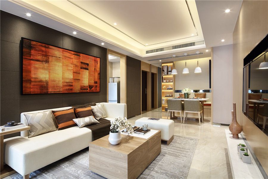 徐汇区金海大厦88平米平现代简约风格两室户装修效果图