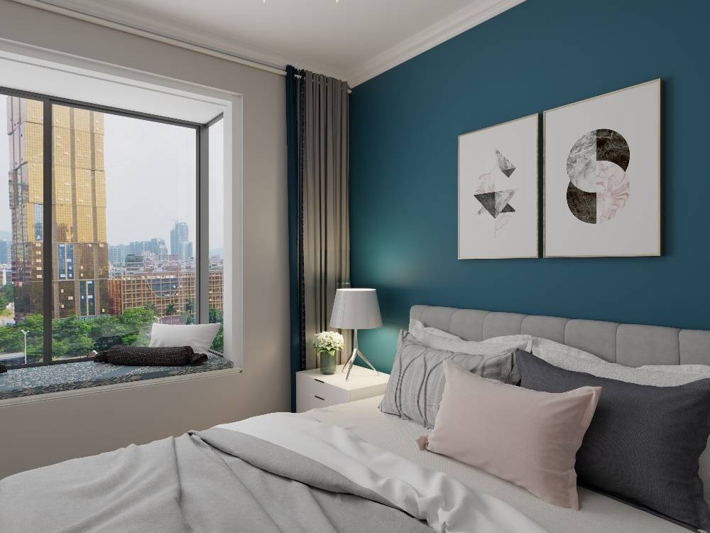 静安区新弘国际公寓103平北欧风格两室户装修效果图