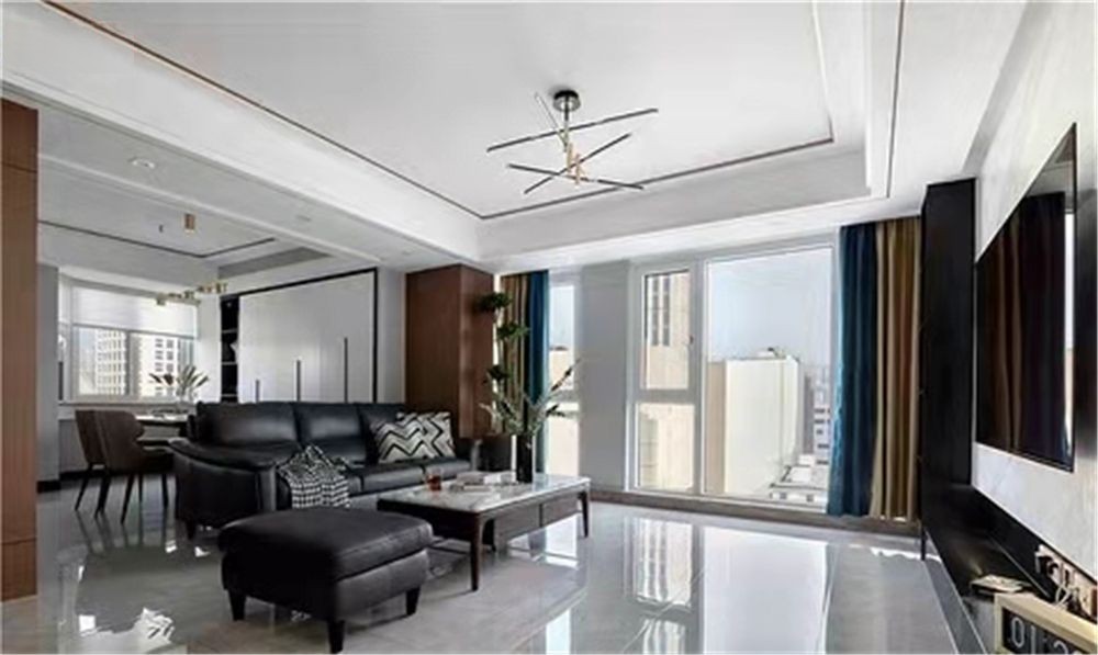 闵行区上海康城118平米平现代简约风格两室户装修效果图