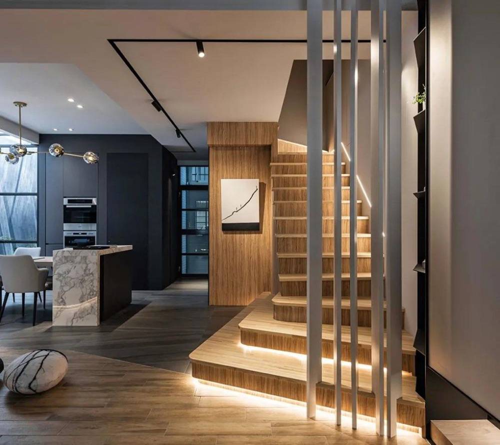 浦东大唐国际公寓160平米平中式风格复式装修效果图