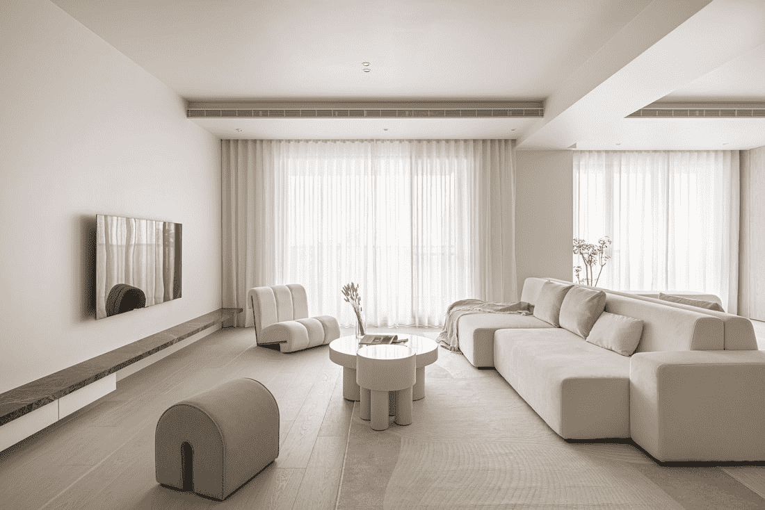 嘉定区嘉宝紫提湾113平现代简约风格三室户装修效果图