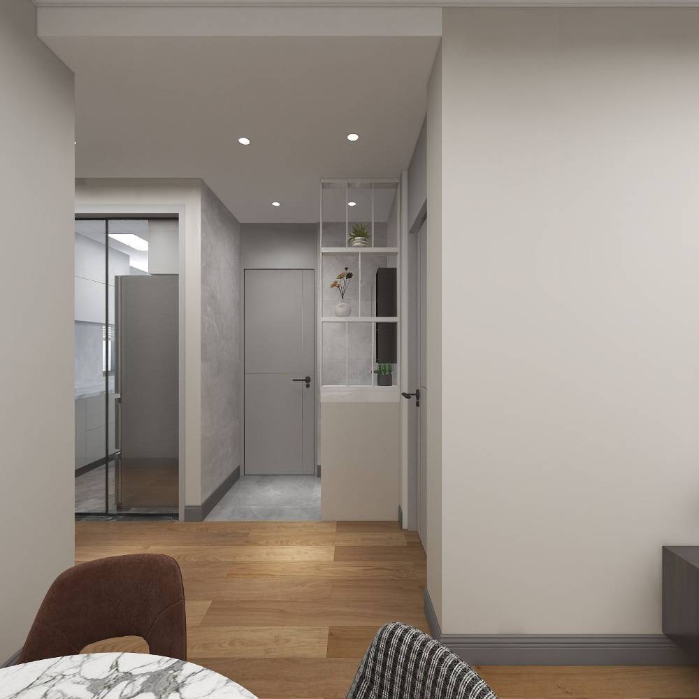 宝山区中环国际公寓148平米平现代简约风格三室户装修效果图