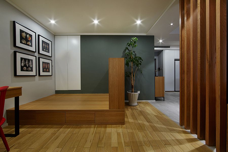 青浦区绿地时代名邸二期81平现代简约风格两室户装修效果图