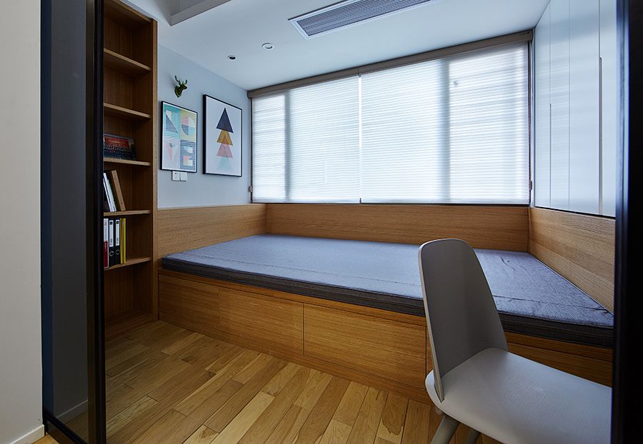 青浦区绿地时代名邸二期81平现代简约风格两室户装修效果图
