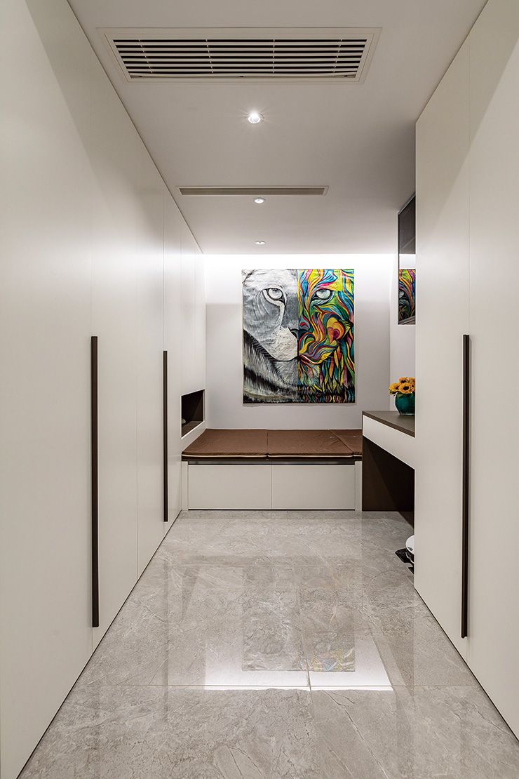 长宁区中山公寓96平现代简约风格两室户装修效果图