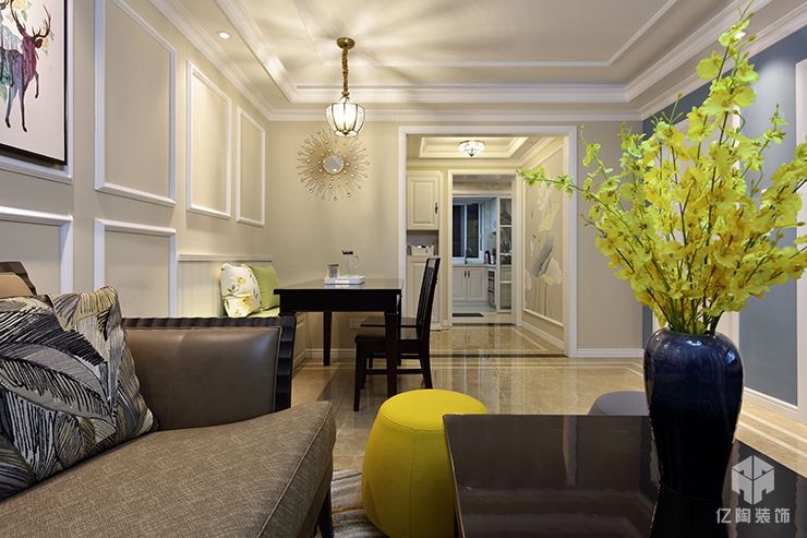 嘉定区中星海兰苑90平美式风格两室户装修效果图