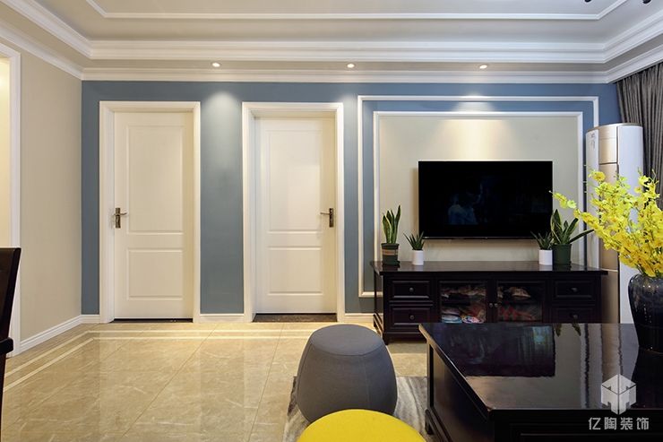 嘉定区中星海兰苑90平美式风格两室户装修效果图