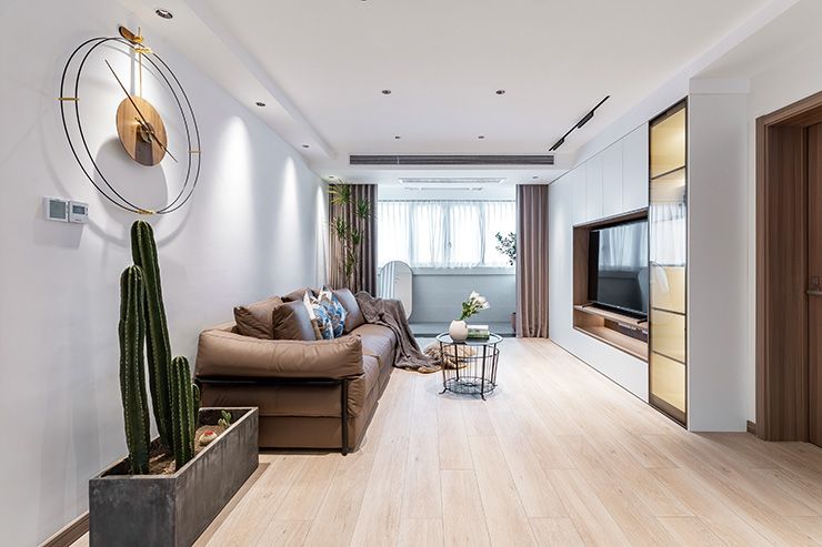 松江区江中公寓90平北欧风格三室户装修效果图