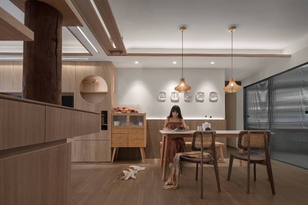 浦东杉林新月家园100平日式风格三室户装修效果图