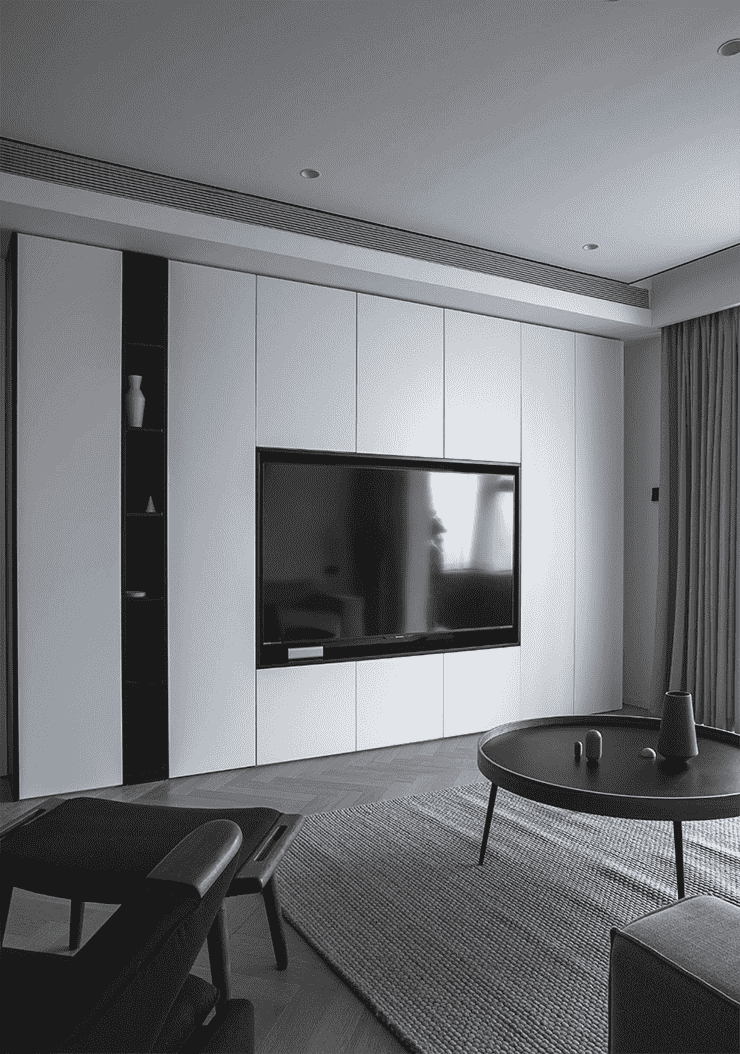 宝山区中铁北城时代85平现代简约风格两室户装修效果图