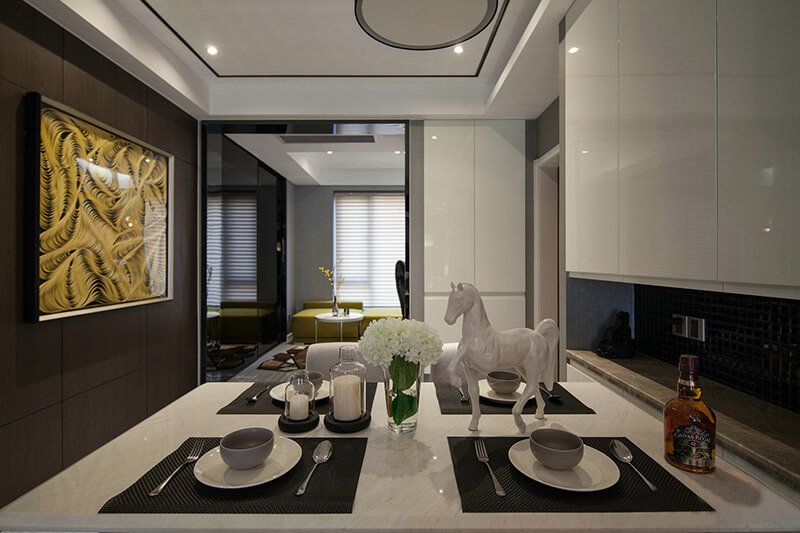 浦东新区莎海公寓112平现代简约风格两室户装修效果图
