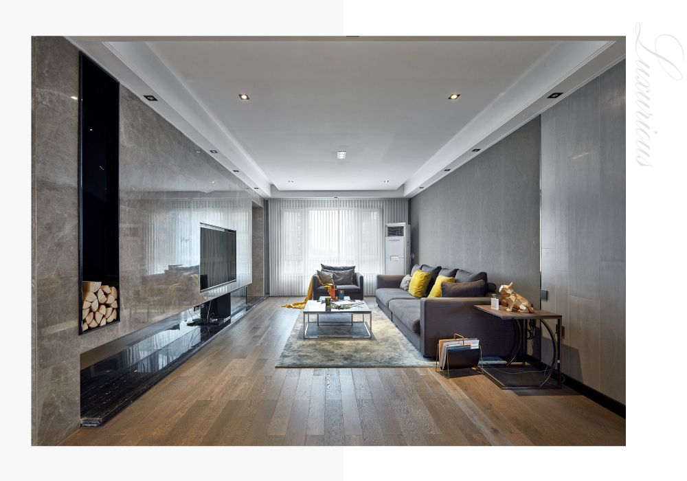 青浦区明珠家园127平现代简约风格三室户装修效果图