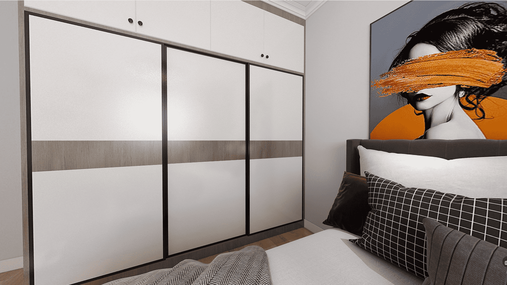 嘉定区金沙公寓96平美式风格两室户装修效果图