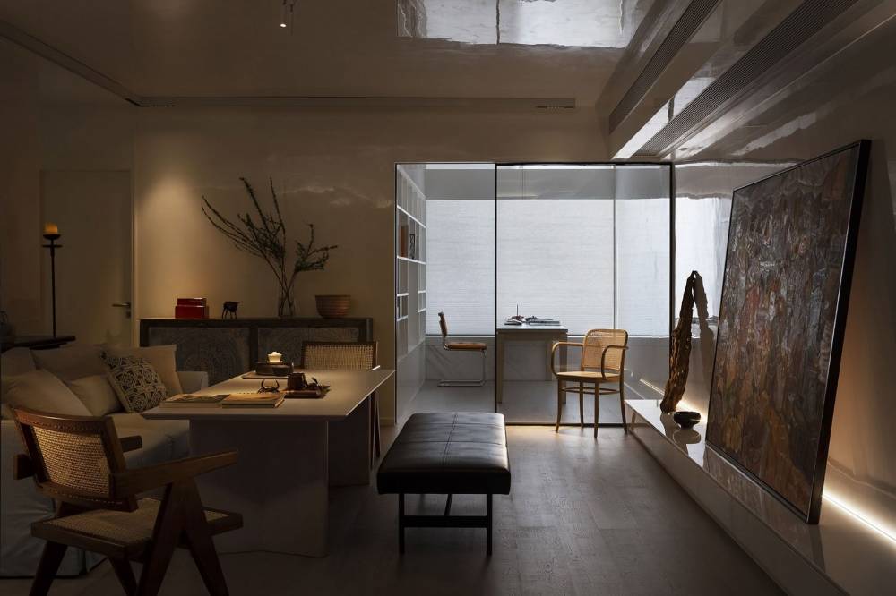 杨浦区城浦公寓105平混搭风格三室户装修效果图