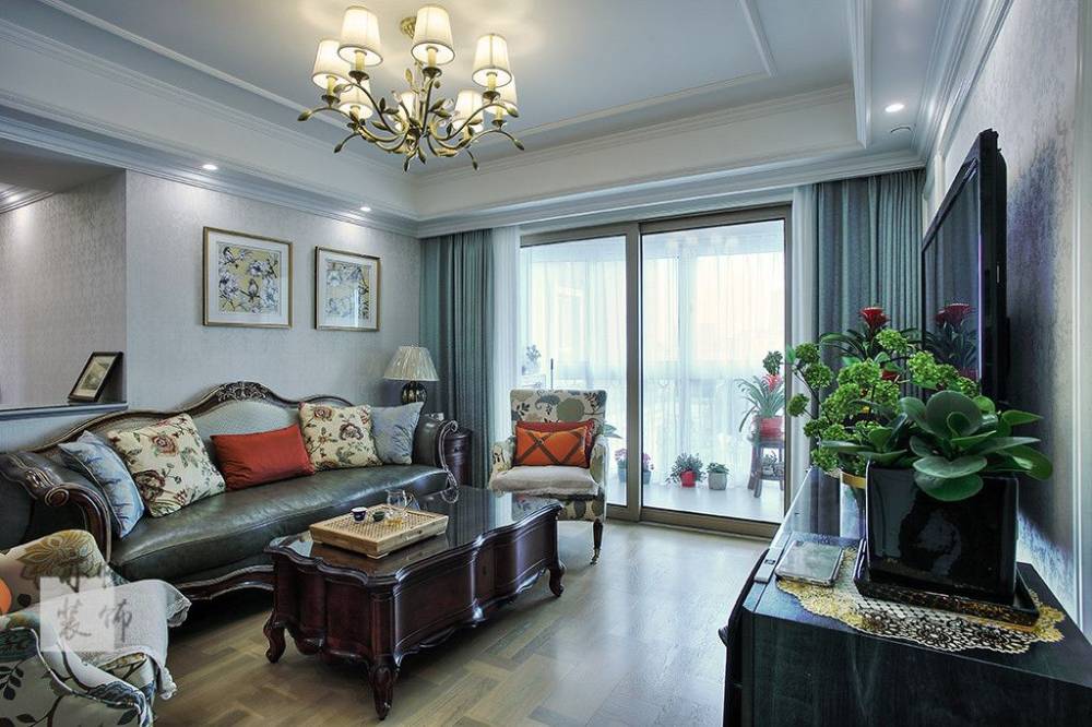 长宁区中山公寓145平美式风格三室户装修效果图