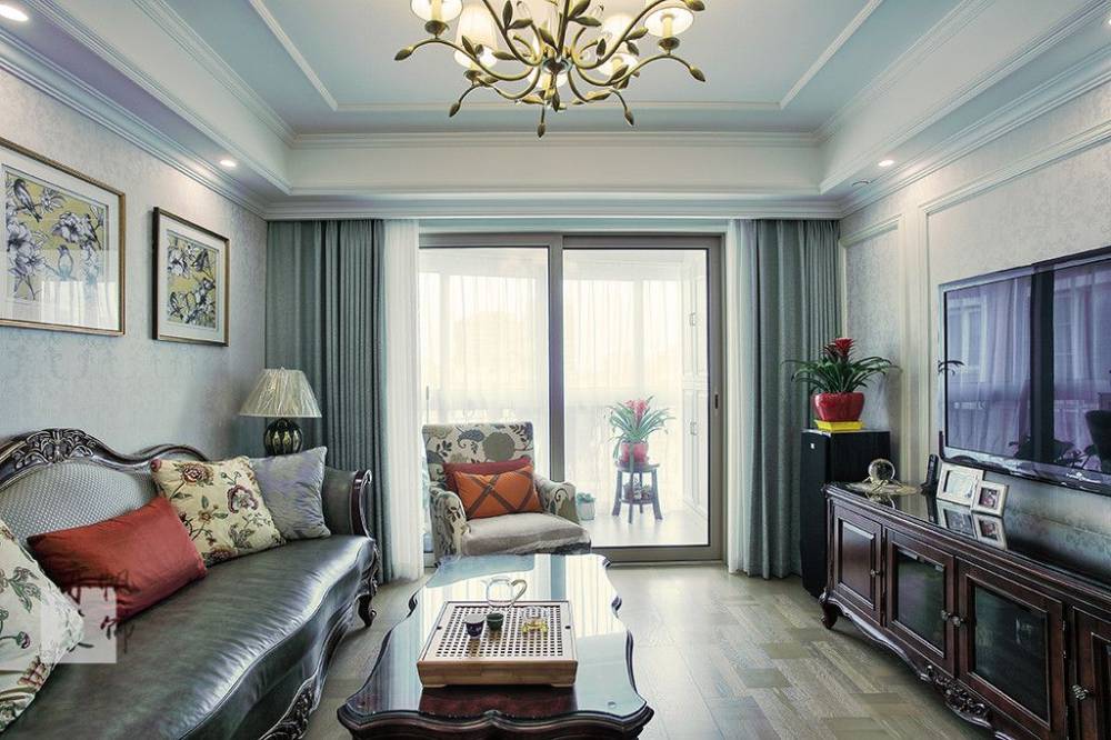 长宁区中山公寓145平美式风格三室户装修效果图