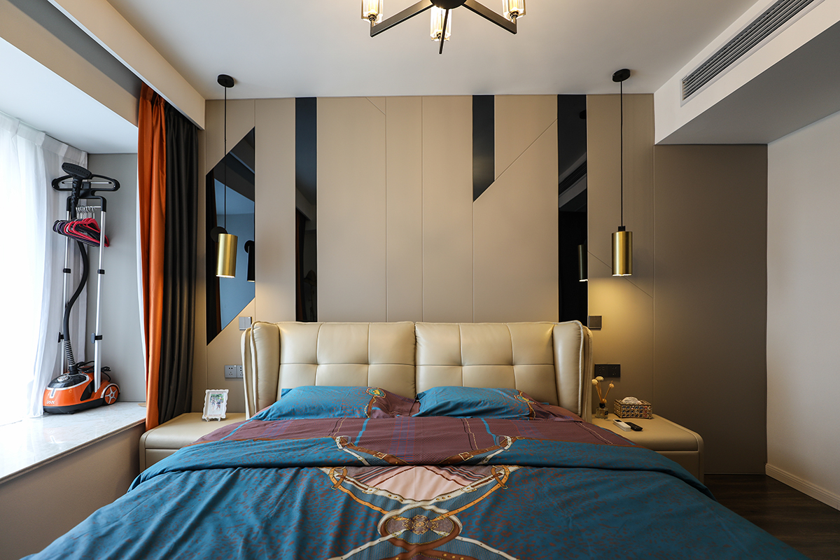 宝山区中环国际公寓3期125平现代简约风格三室两厅装修效果图