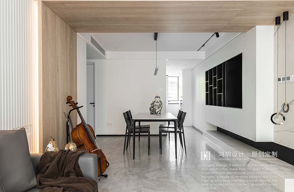 静安区北美公寓116平现代简约风格两室户装修效果图
