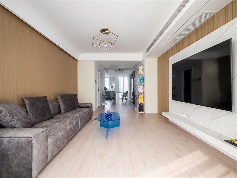 宝山区共康公寓131平现代简约风格三室户装修效果图