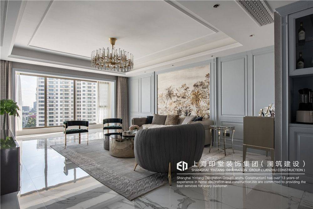 徐汇区尚海湾豪庭260平美式风格四室户装修效果图