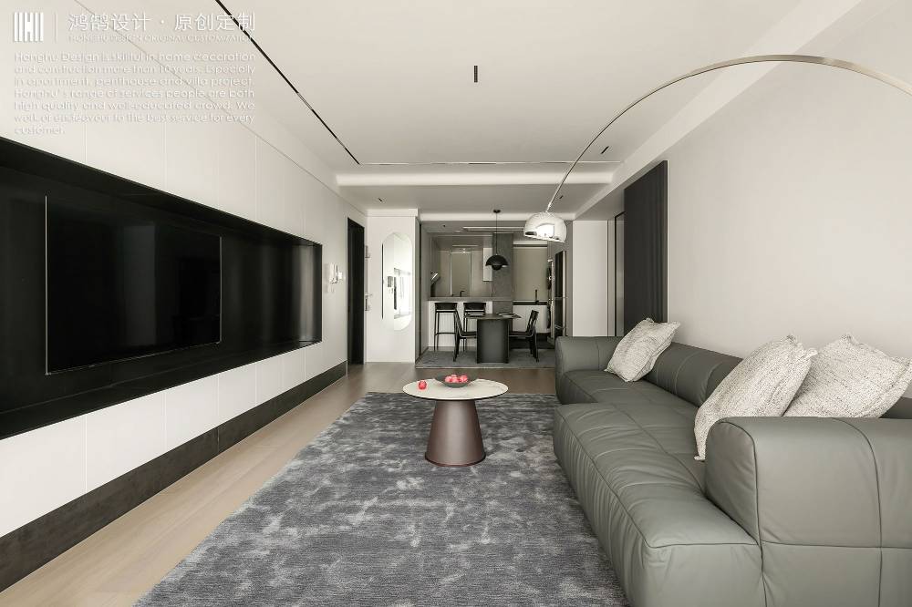 浦东大唐国际公寓110平现代简约风格两室户装修效果图