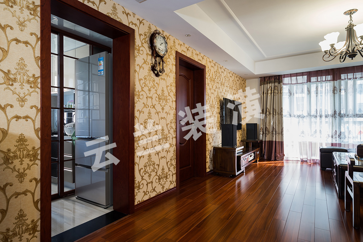 松江区馨亭家苑100平中式风格两室两厅装修效果图