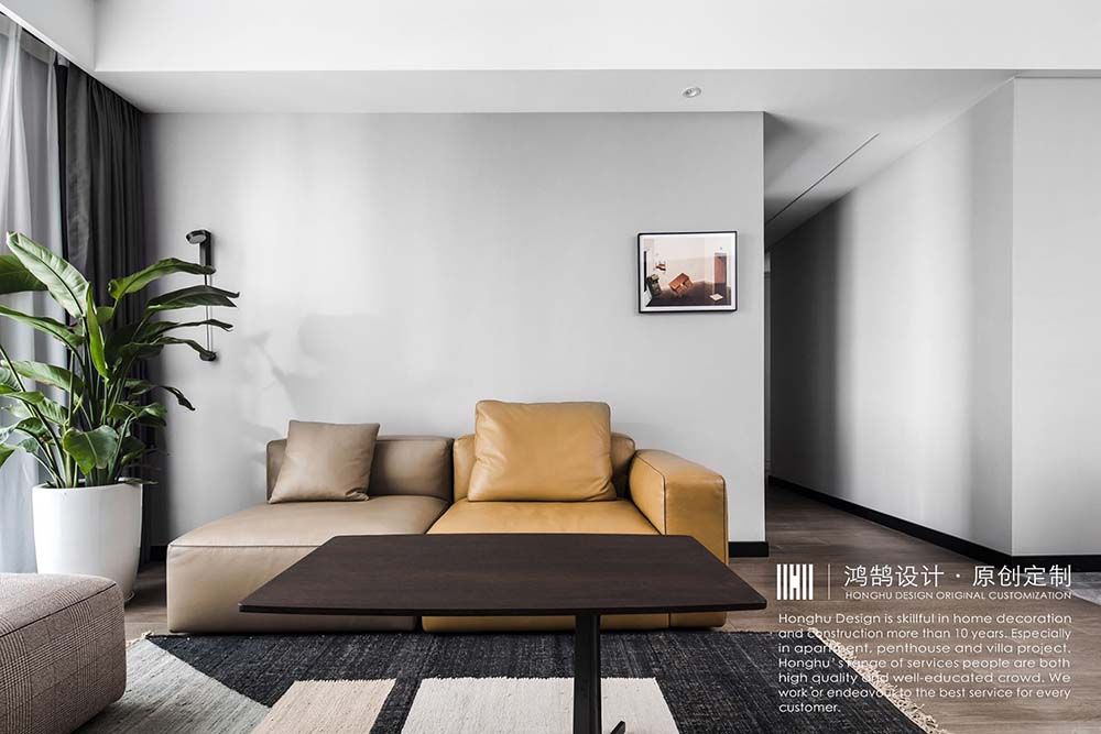 杨浦区新江湾中凯城市之光108平现代简约风格三室户装修效果图