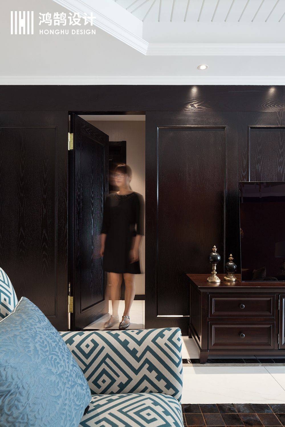 浦东汇智湖畔家园180平美式风格三室户装修效果图