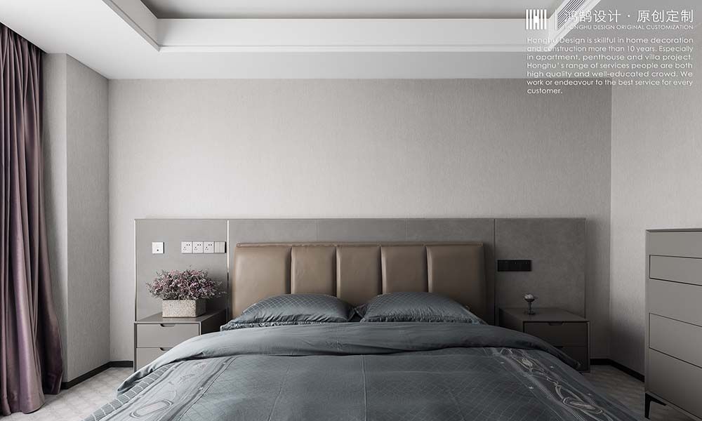 普陀区新湖明珠城130平现代简约风格两室户装修效果图