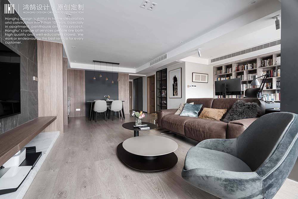 徐汇区合成阁公寓150平现代简约风格三室户装修效果图