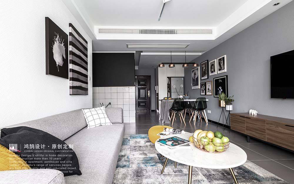 浦东绿地康林公寓100平北欧风格三室户装修效果图