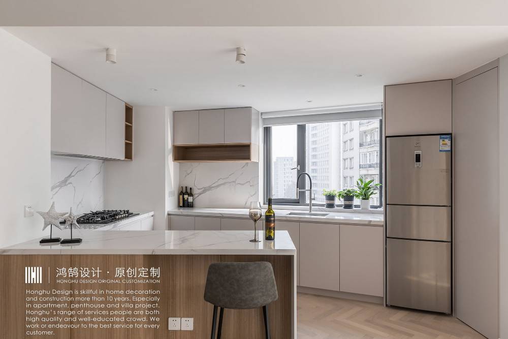 徐汇区金碧公寓92平现代简约风格两室户装修效果图