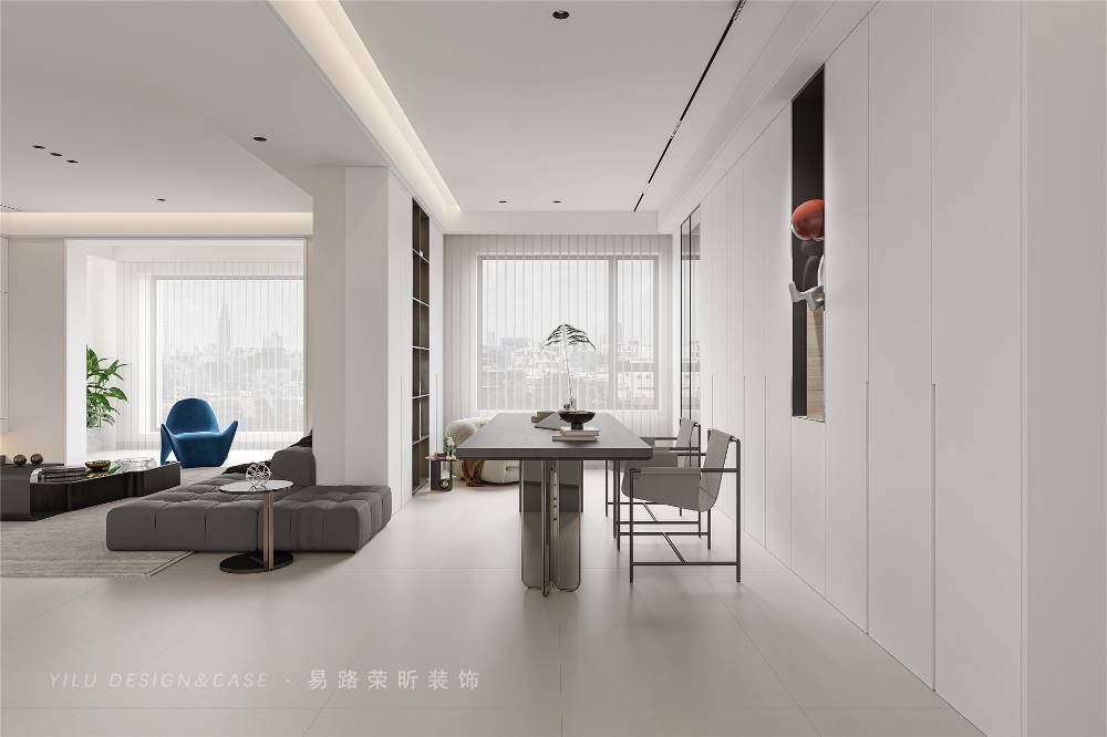 浦东绿地东上海153平现代简约风格四室户装修效果图