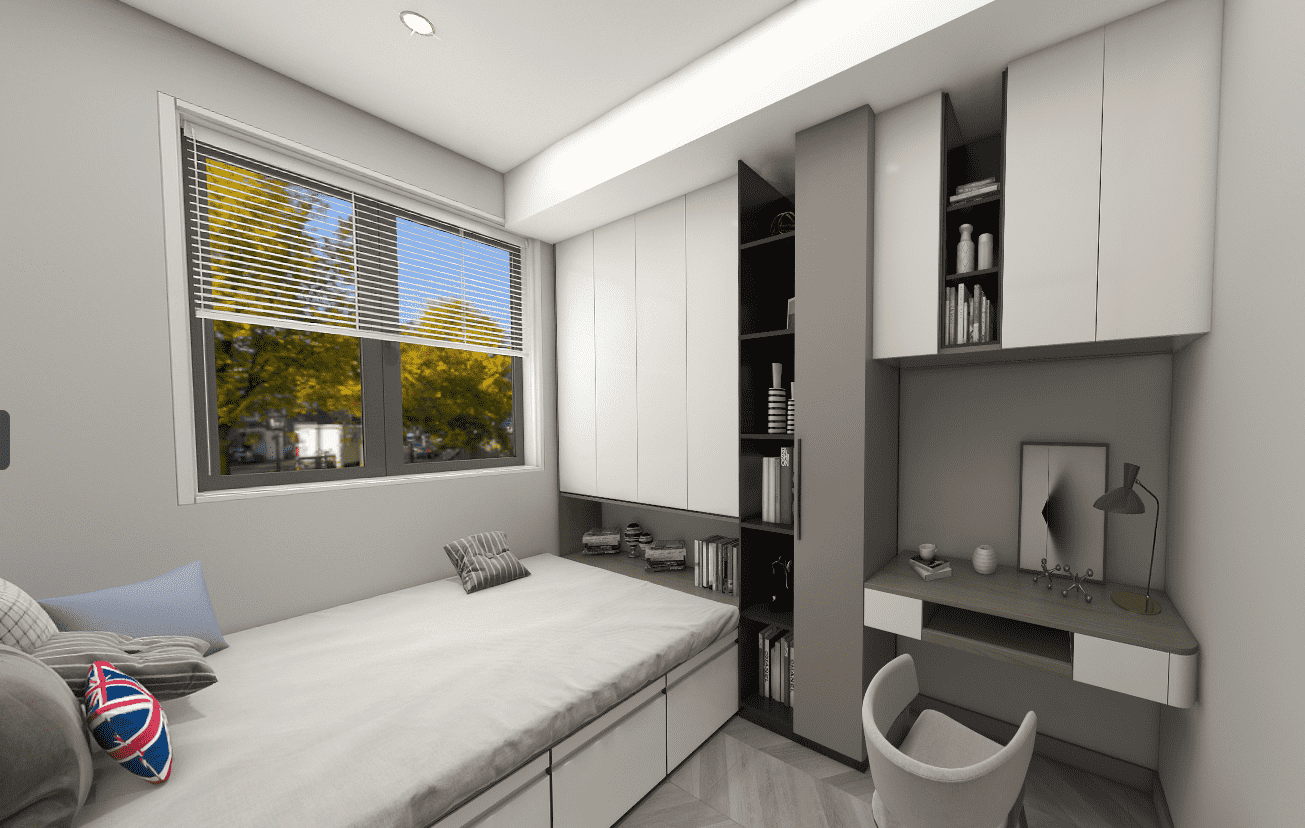 浦东绿地国际家园140平现代简约风格三室户装修效果图