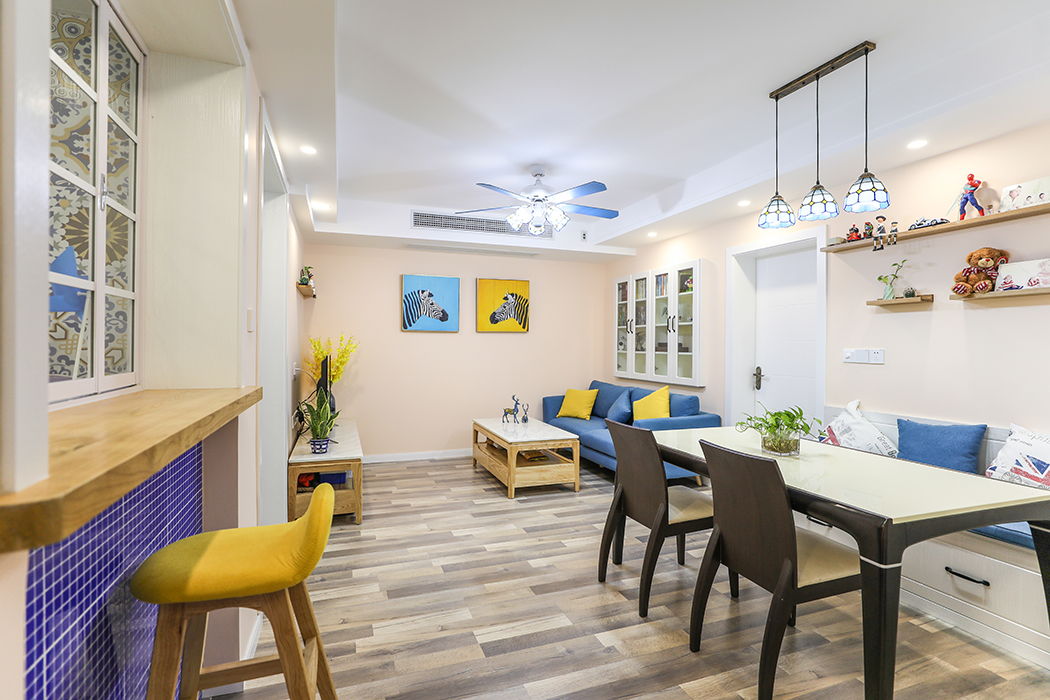 浦东新区新德公寓70平地中海风格二室一厅装修效果图