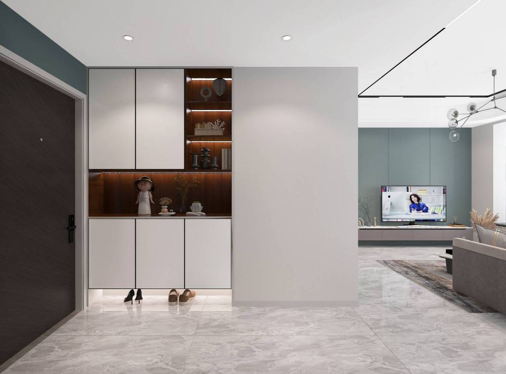 浦东新区建华公寓100平现代简约风格三室户装修效果图