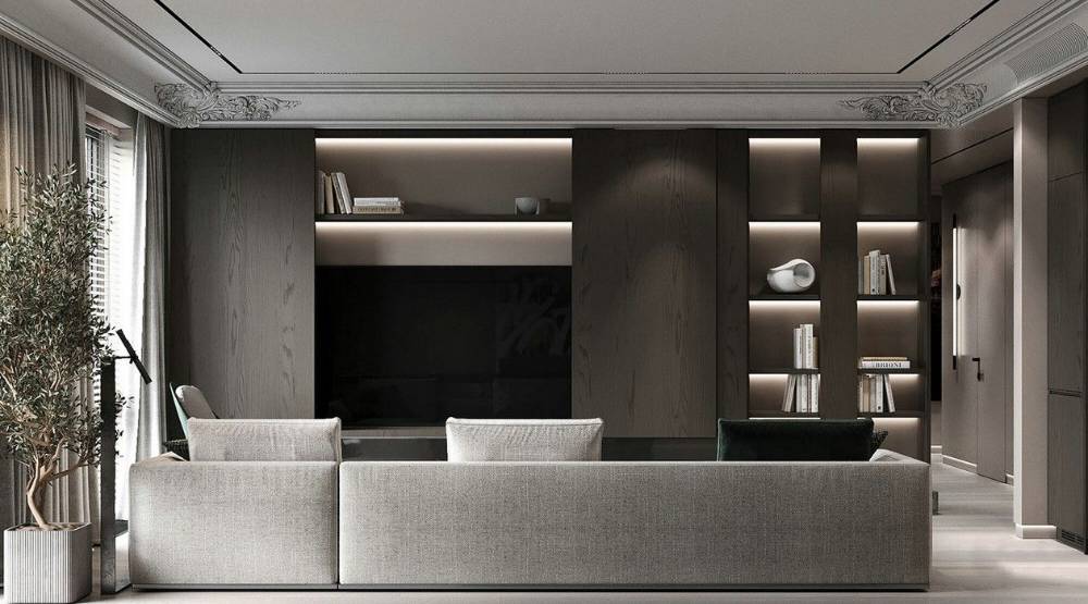 浦东成功家园130平现代简约风格三室户装修效果图