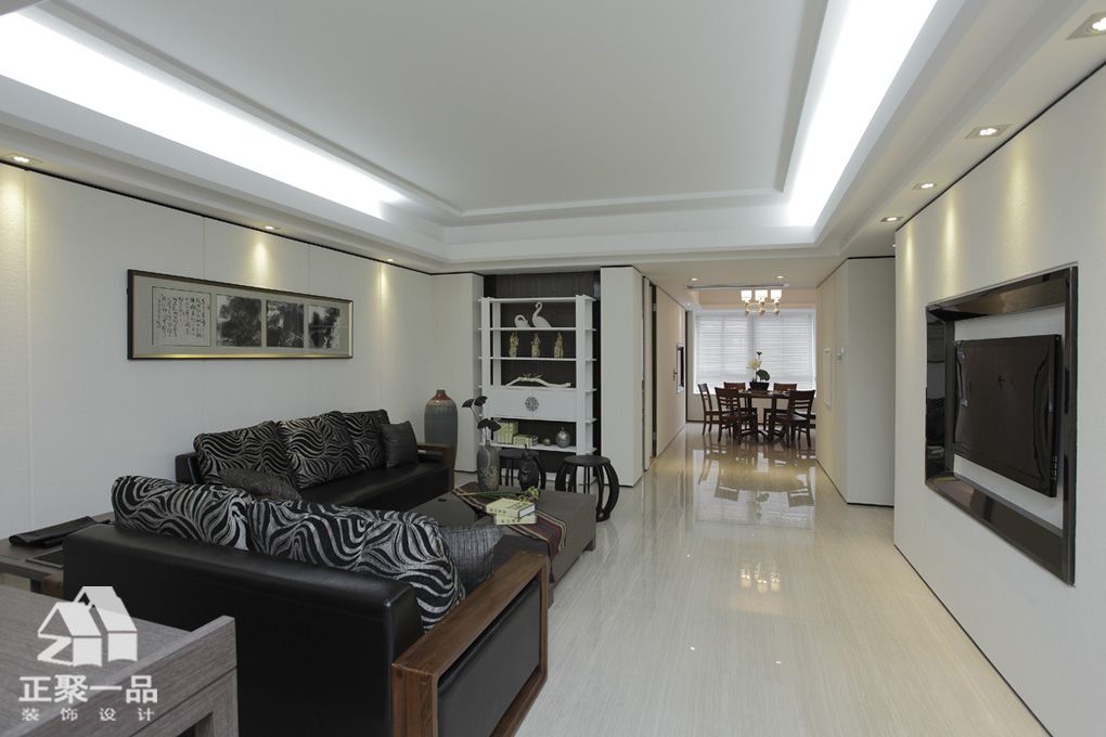 普陀区阳光西班牙160平中式风格三室户装修效果图
