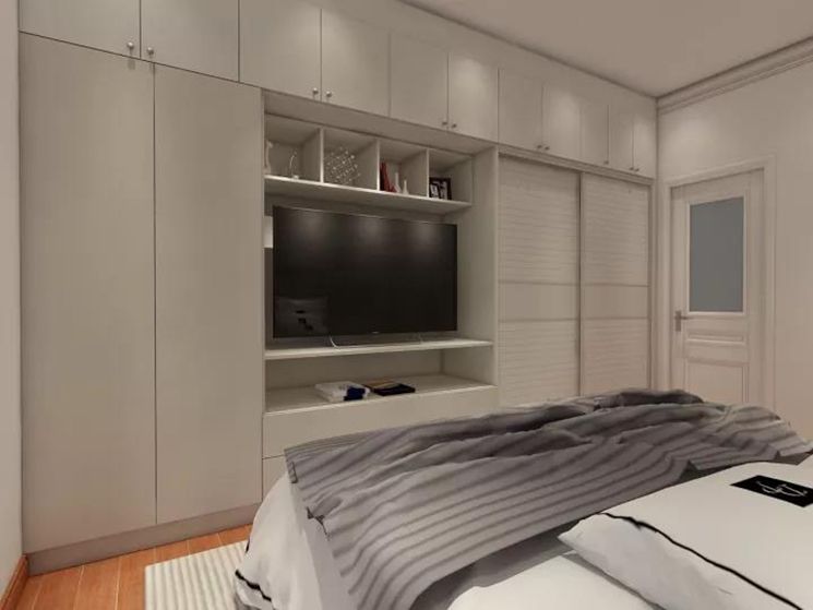 徐汇区实业公寓108平现代简约风格三室户装修效果图