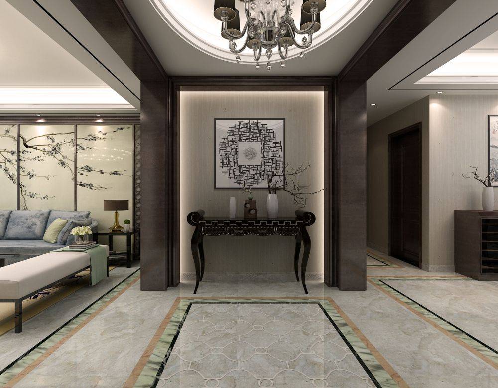 嘉定区常发豪庭国际160平中式风格四室户装修效果图