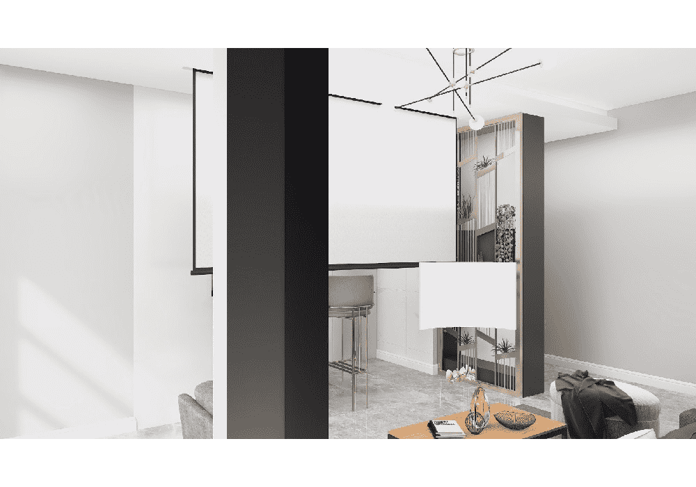 青浦区瑞和明庭94平米平现代简约风格两室户装修效果图