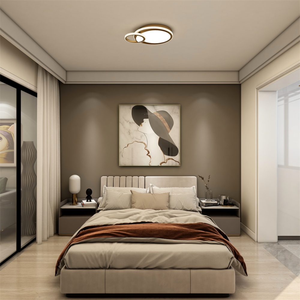 杨浦区工农三村74号55现代轻奢一室一厅卧室装修效果图