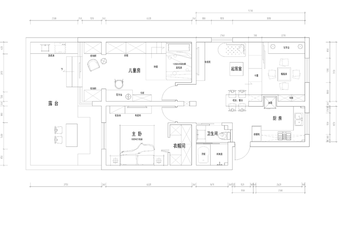 徐汇区罗秀二村80平欧式风格公寓装修效果图